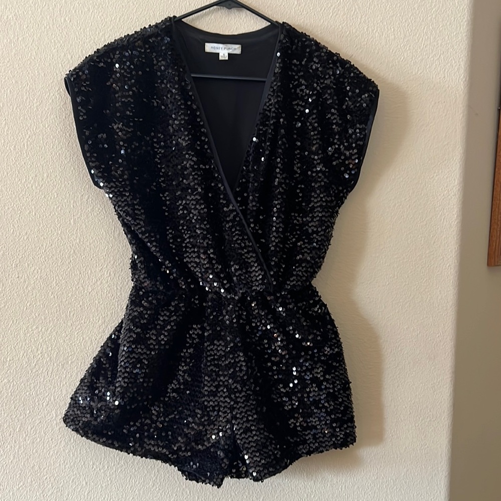 Size Small Black Sequin Jumper